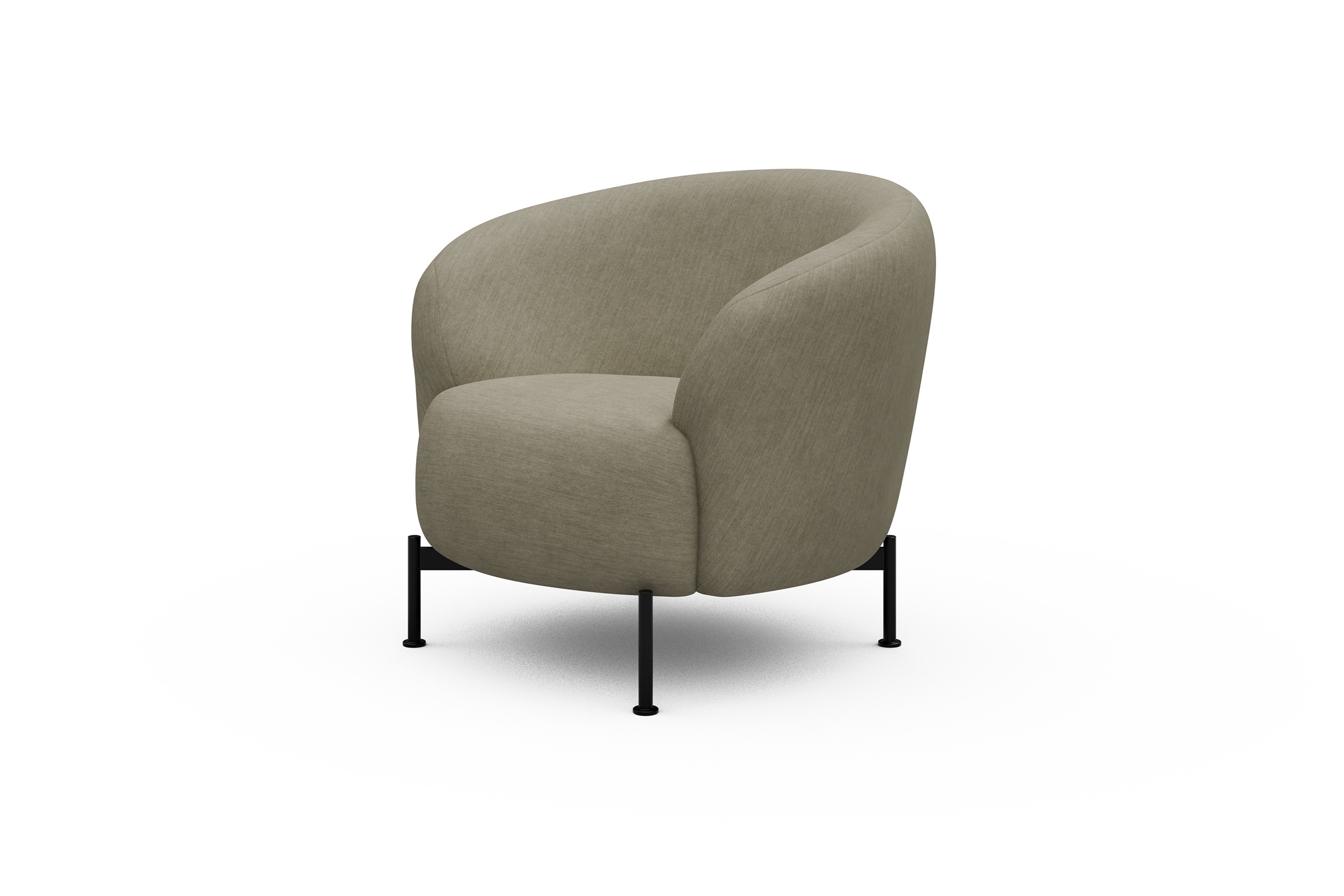 Sessel Ronda X-Metallgestell Schwarz Vivus-Dusty-Sand