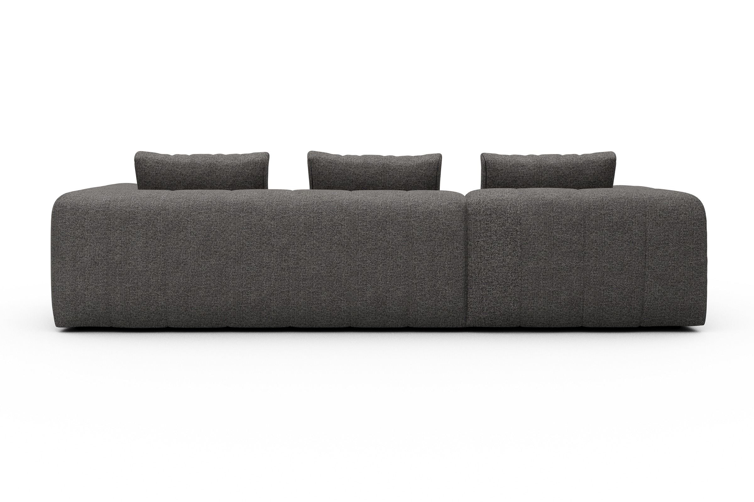 Ecksofa Hugo 2,5-Sitzer Armlehne rechts mit Chaiselongue Carreno-Salt-and-Pepper