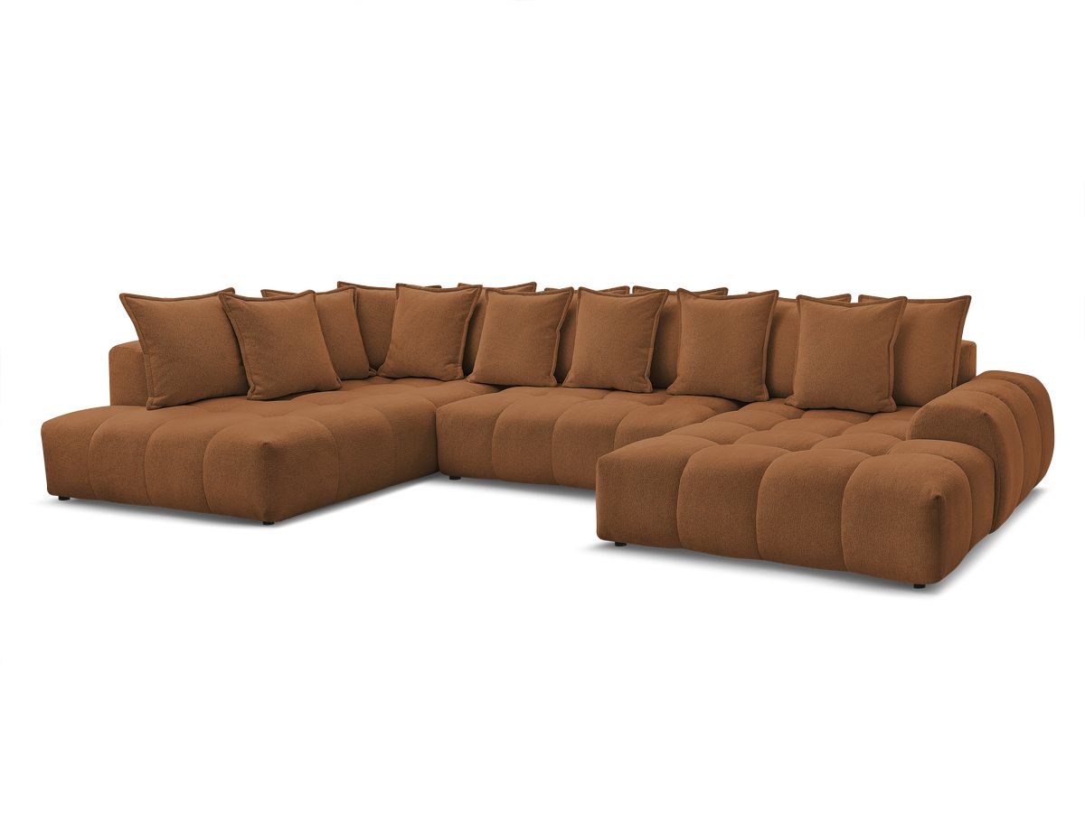 Bobochic Everest Wohnlandschaft, 14 Kissen Melange-Stoff Orange Ecke rechts