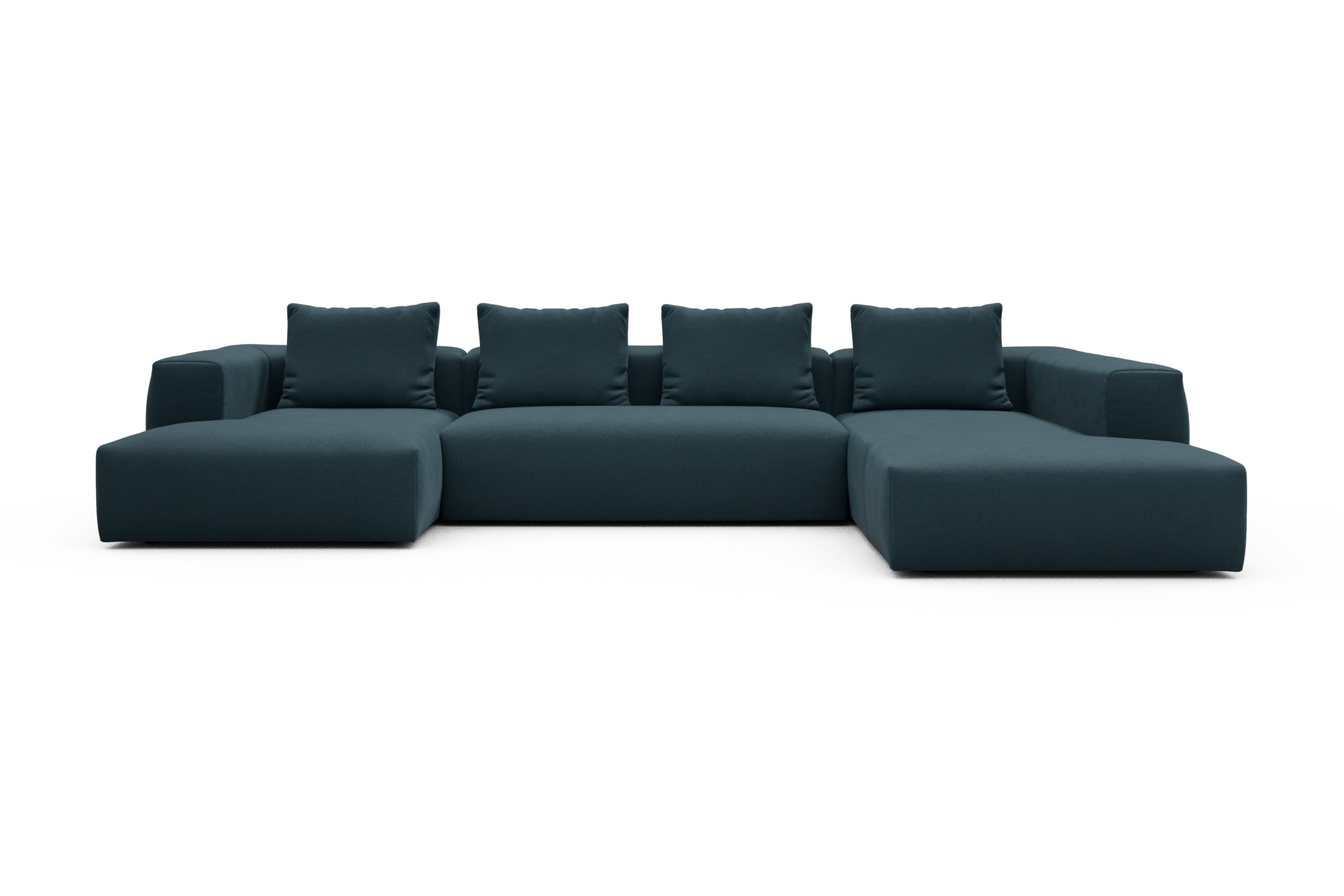 Skandi Home Wohnlandschaft Fred Relax-Ecke rechts mit 2-Sitzer und Chaiselongue links Satya-Indigo moebelfaktor