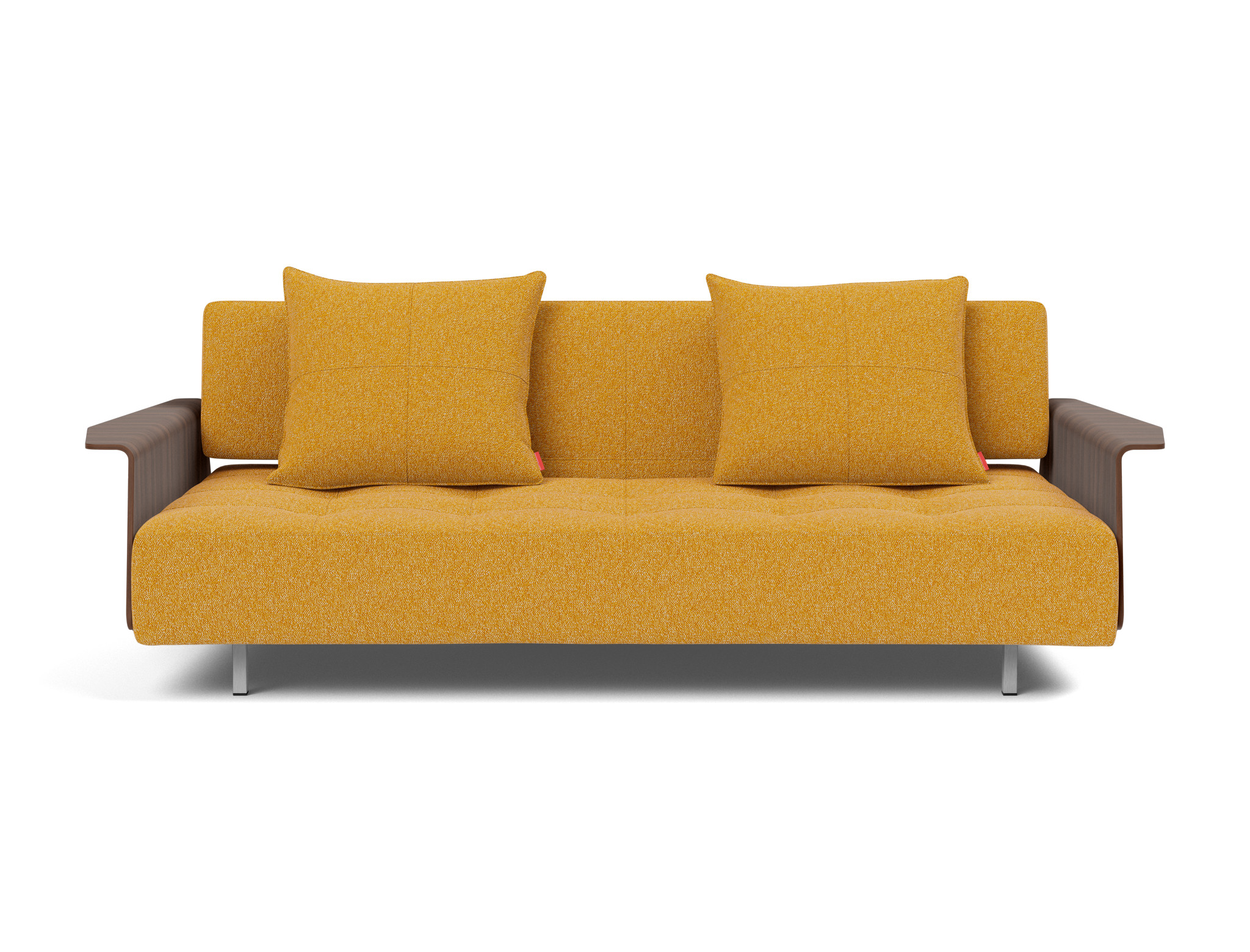 Schlafsofa Long Horn D.E.L. mit Armlehnen Boucle Skandi 536-Ochre