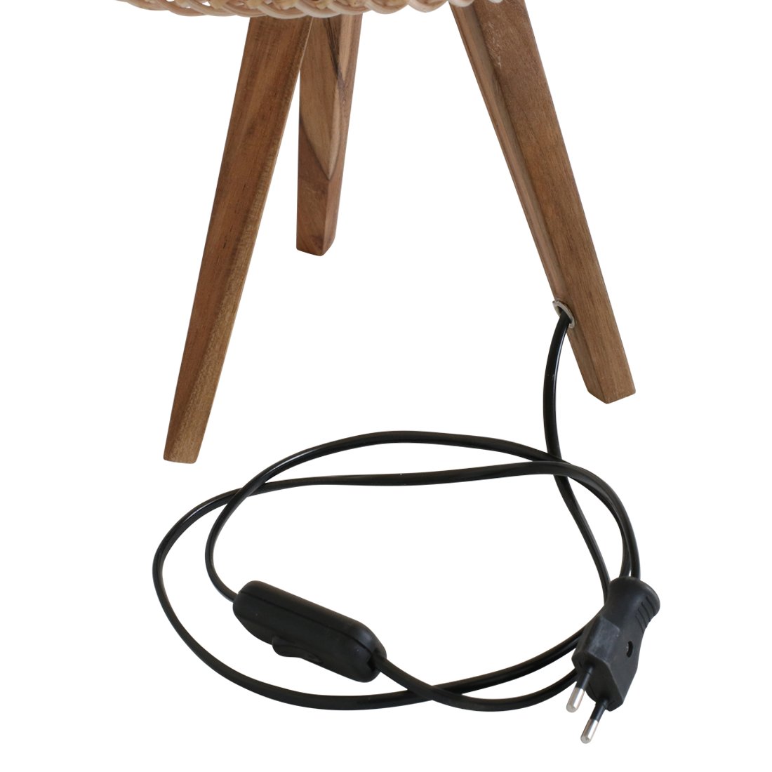 Raw Materials Tischleuchte Maze Rattan/Holz