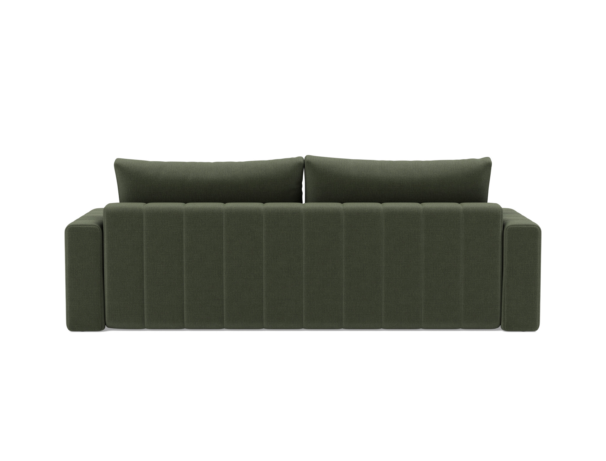 Schlafsofa Akello mit Armlehnen Chenille Esina 413-Olive-Green