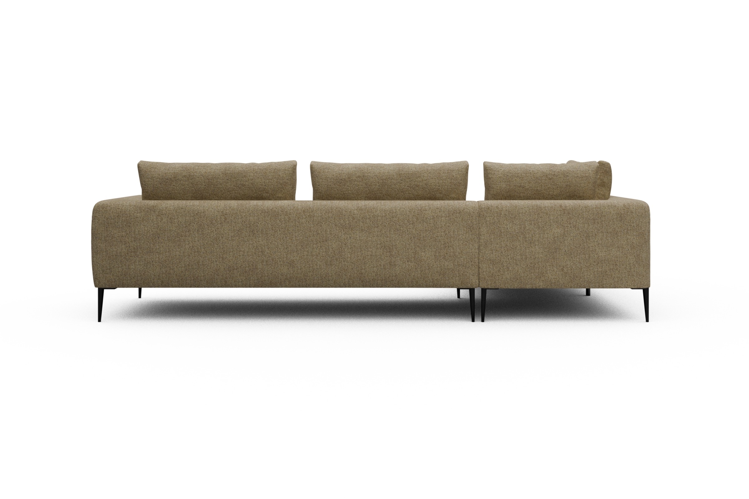 Ecksofa Paul Relax-Ecke rechts mit 3-Sitzer Carreno-Silician-Yellow