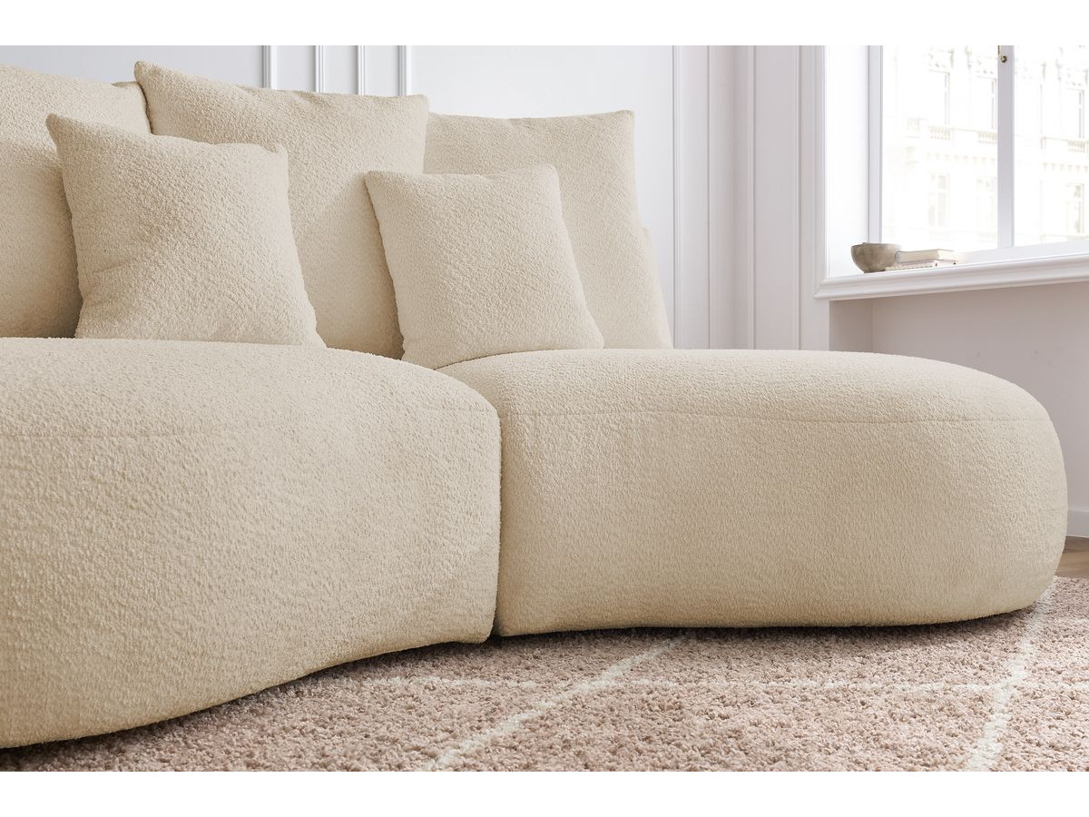 Bobochic Saint-germain Sofa 3-Sitzer Bouclé-Stoff Beige