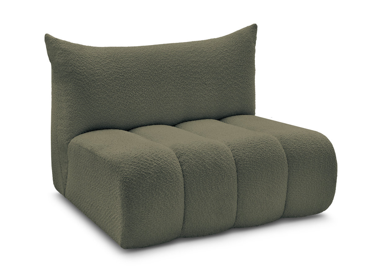 Bobochic Azra Sofamodul 2-Sitzer 120 × 112 cm Bouclé-Stoff Grün