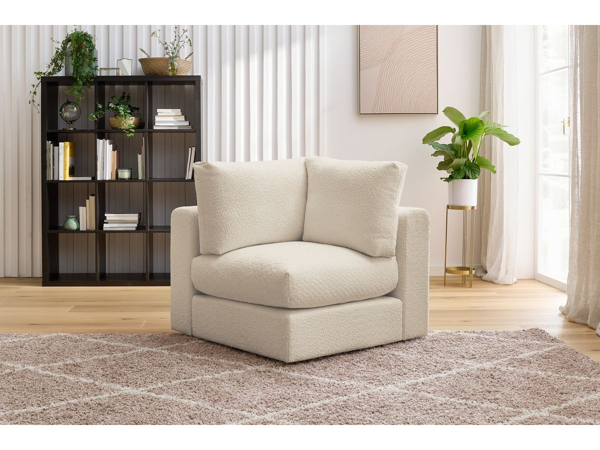 Bobochic Paris Eckmodul Bouclé-Stoff Beige