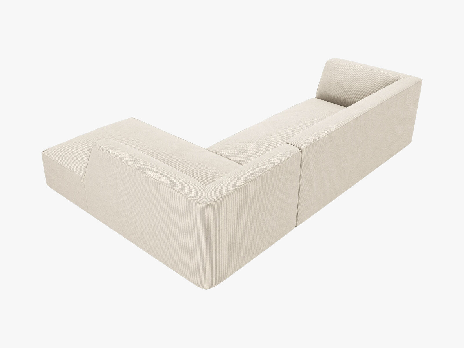 Micadoni 4-Sitzer Modular Sofa Ruby Rechts Kord Scala Helles Beige
