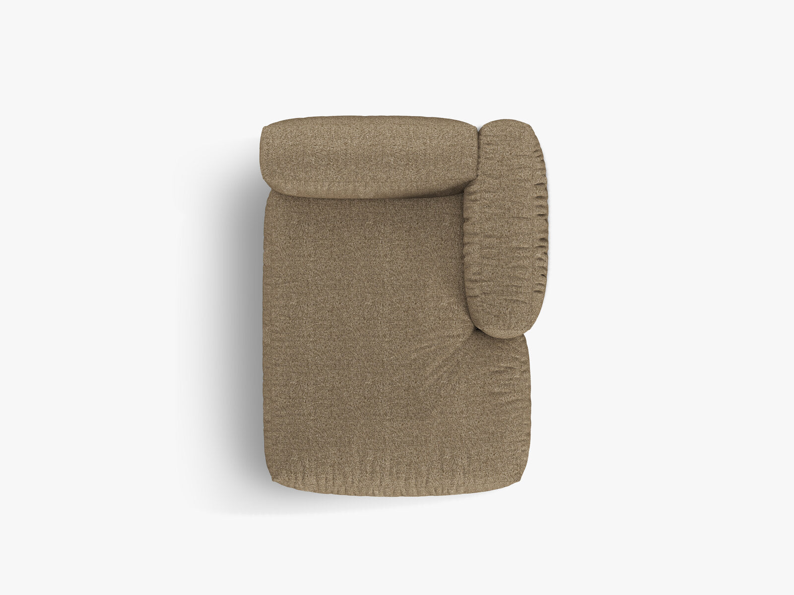 Micadoni Recamiere Martina 1-Sitzer Rechts Boucle Monet Cappuccino
