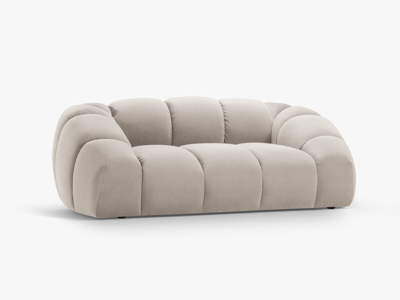 Micadoni Sofa Diana 2-Sitzer Samt Beige