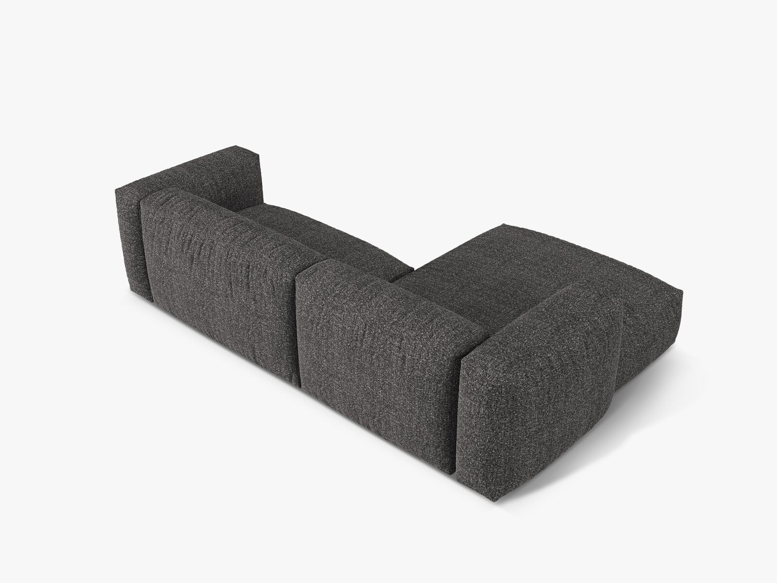 Micadoni Ecksofa Martina 2-Sitzer Links Boucle Monet Anthrazit