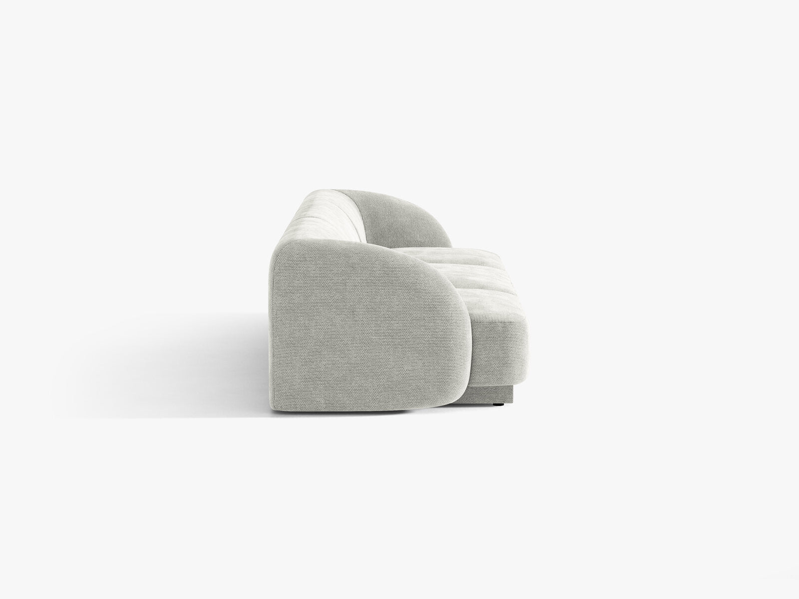 Micadoni Sofa Miley 3-Sitzer Chenille Eden Silber