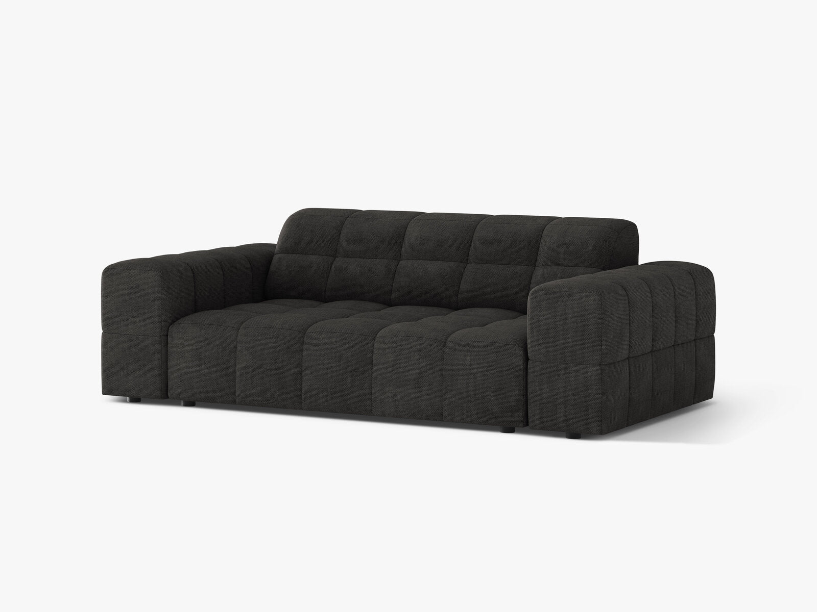 Micadoni Jennifer Sofa 2-Sitzer Chenille Eden Dunkelgrau