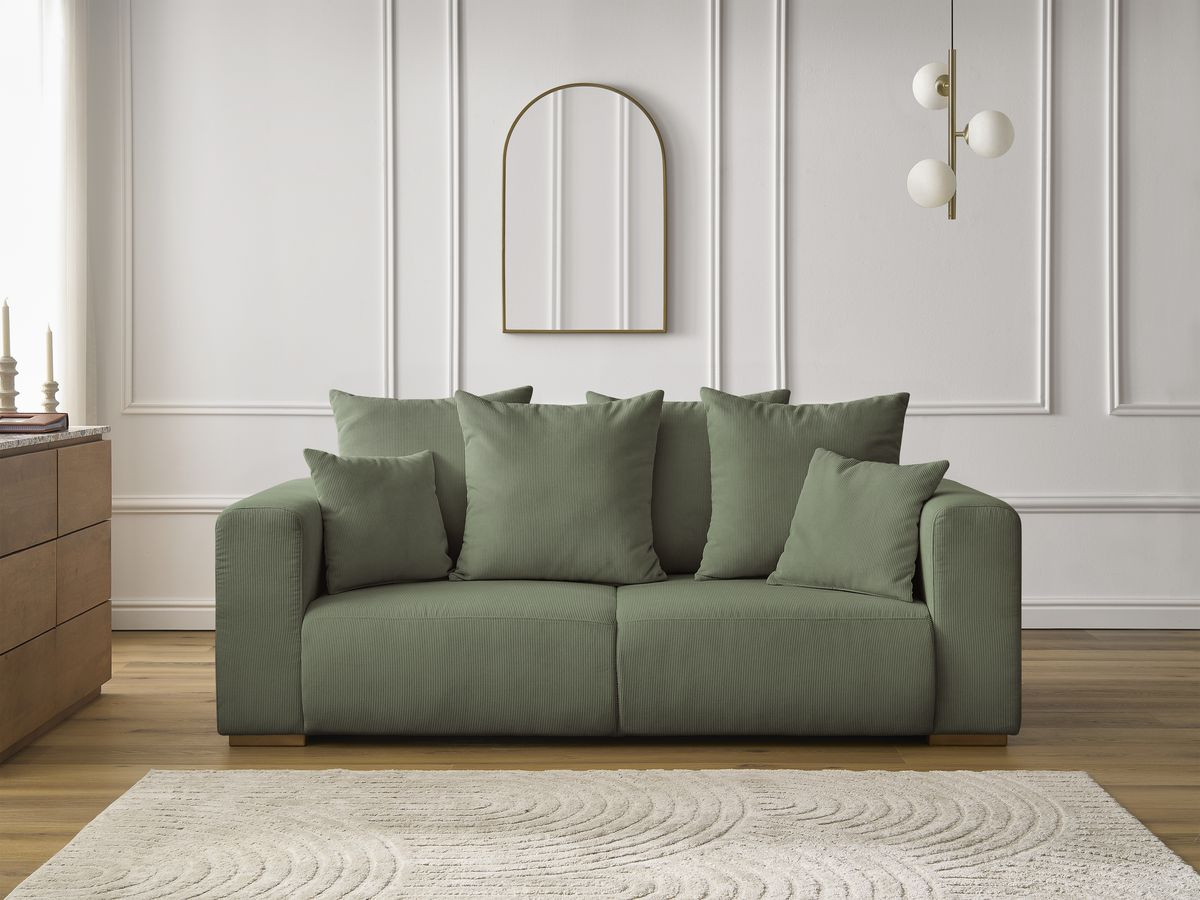 Bobochic Sidonie Sofa 2-Sitzer Cordsamt Grün