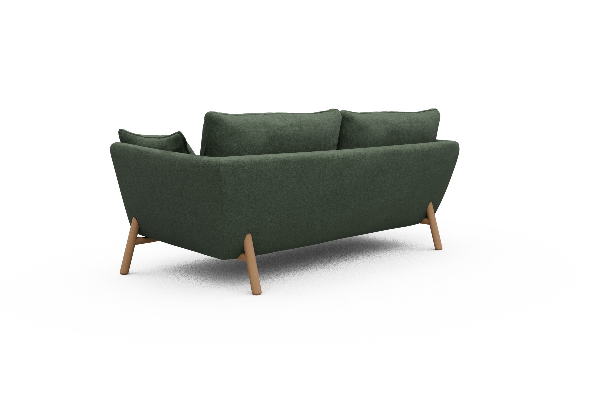 Sofa Emil 2-Sitzer Beinfarbe Eiche Natur Casone-Forest-Green