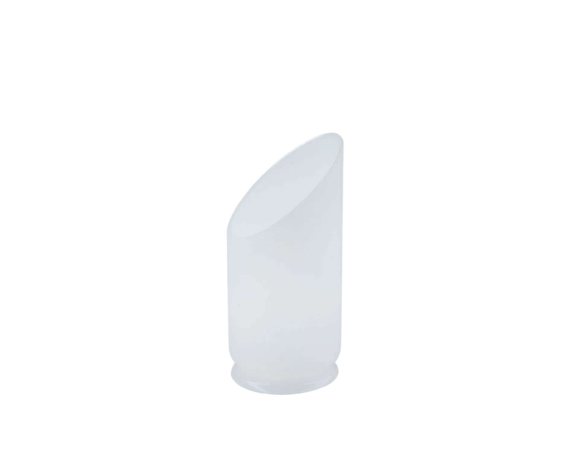 Berliner Messinglampen Glasschirm Nr. 143 Zylinderform, Opalglas weiß glänzend