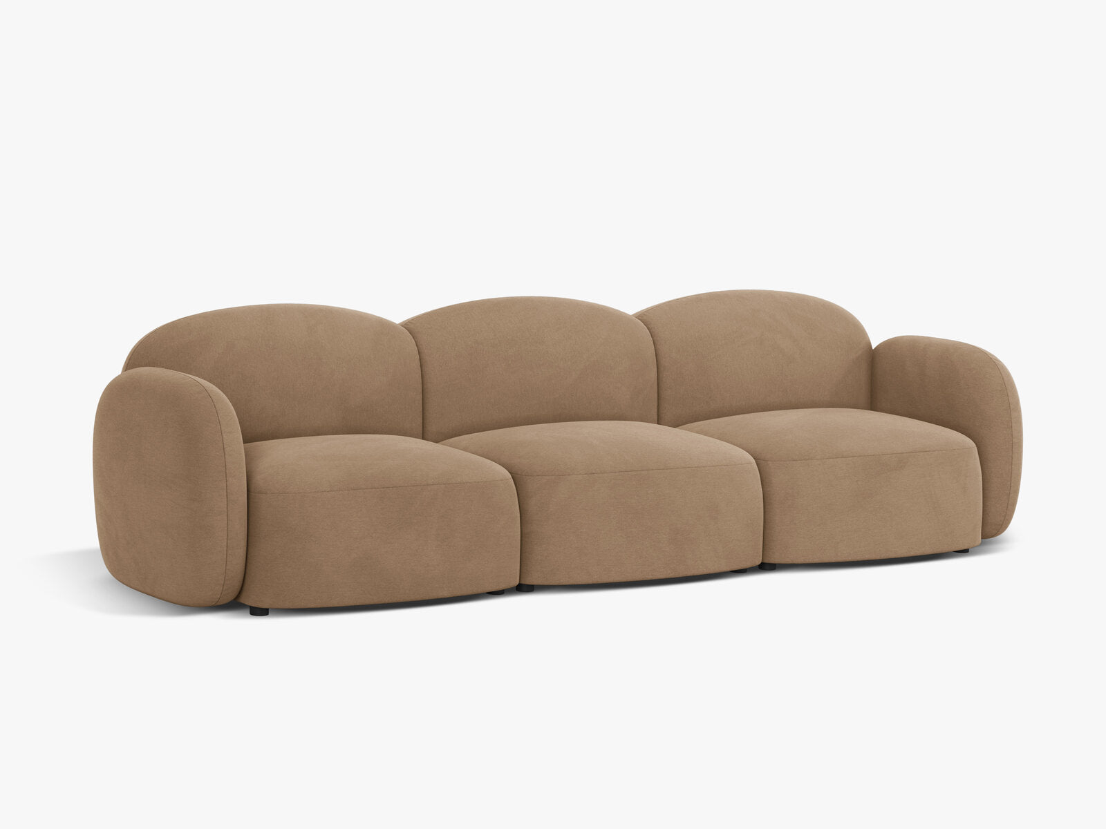 Micadoni Sofa Blair 3-Sitzer Samt Casino Sand