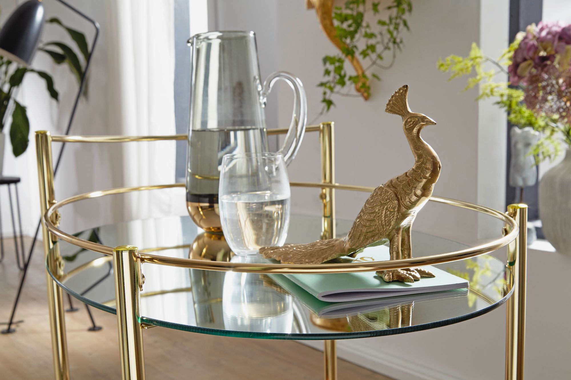 Servierwagen Ryslinge Metall Gold 67 × 46 × 79 cm