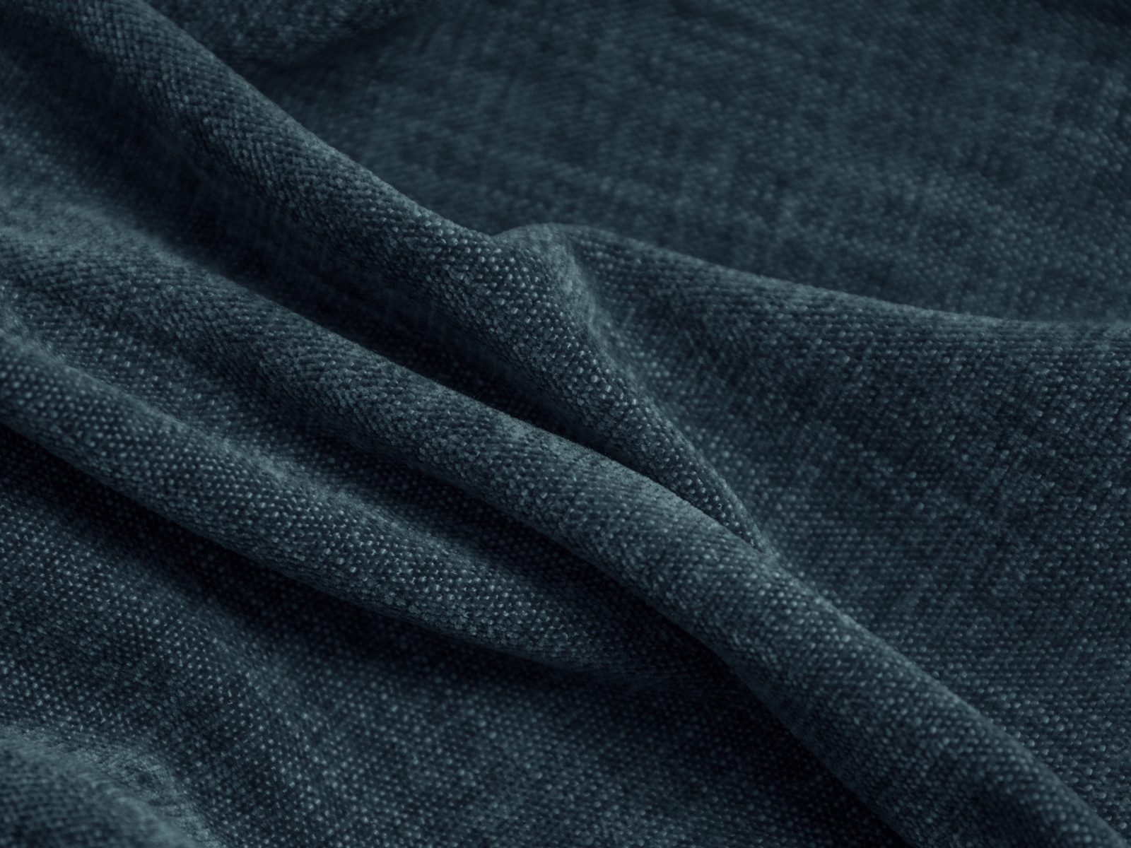 Micadoni Kissen Martina Strukturierter Stoff Boston Jeansblau 55x55