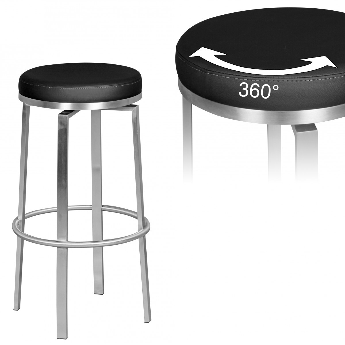 Barhocker Nesbyen Metall Schwarz Ø 42 cm