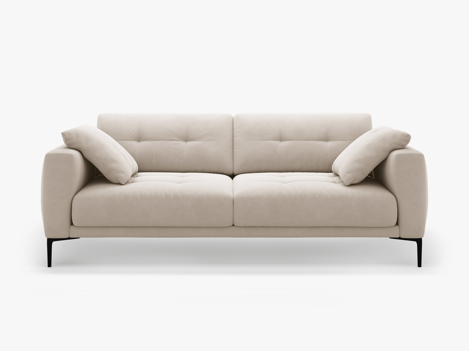 Micadoni Sofa Bemy 4-Sitzer Samt Beige