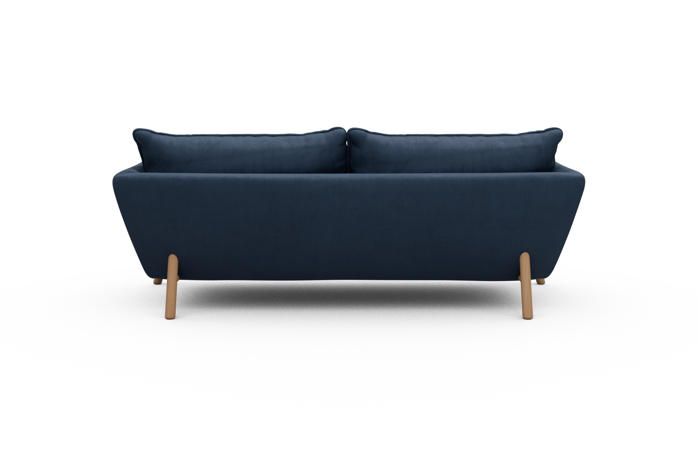 Sofa Emil PREMIUM 3-Sitzer Beinfarbe Eiche Natur Cordufine-Royal-Blue