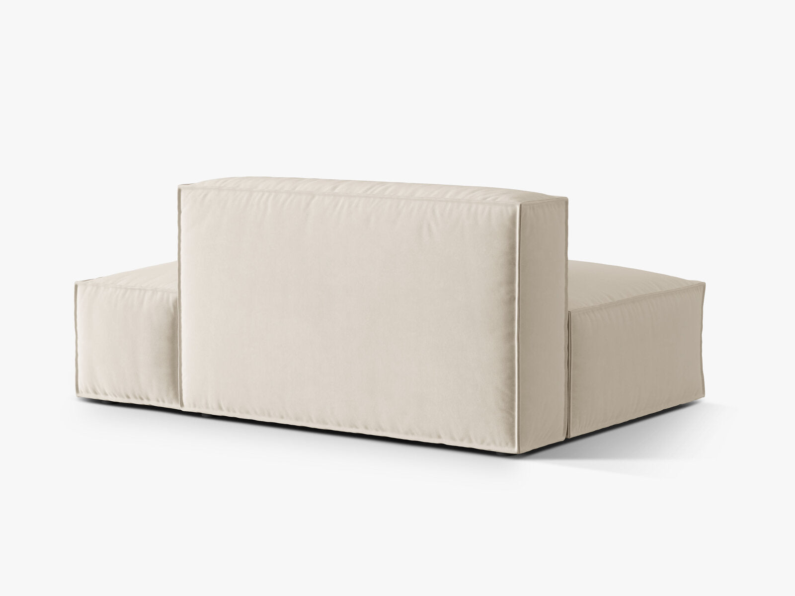 Micadoni Modul Nuria 3-Sitzer Samt Paris Beige Rechts