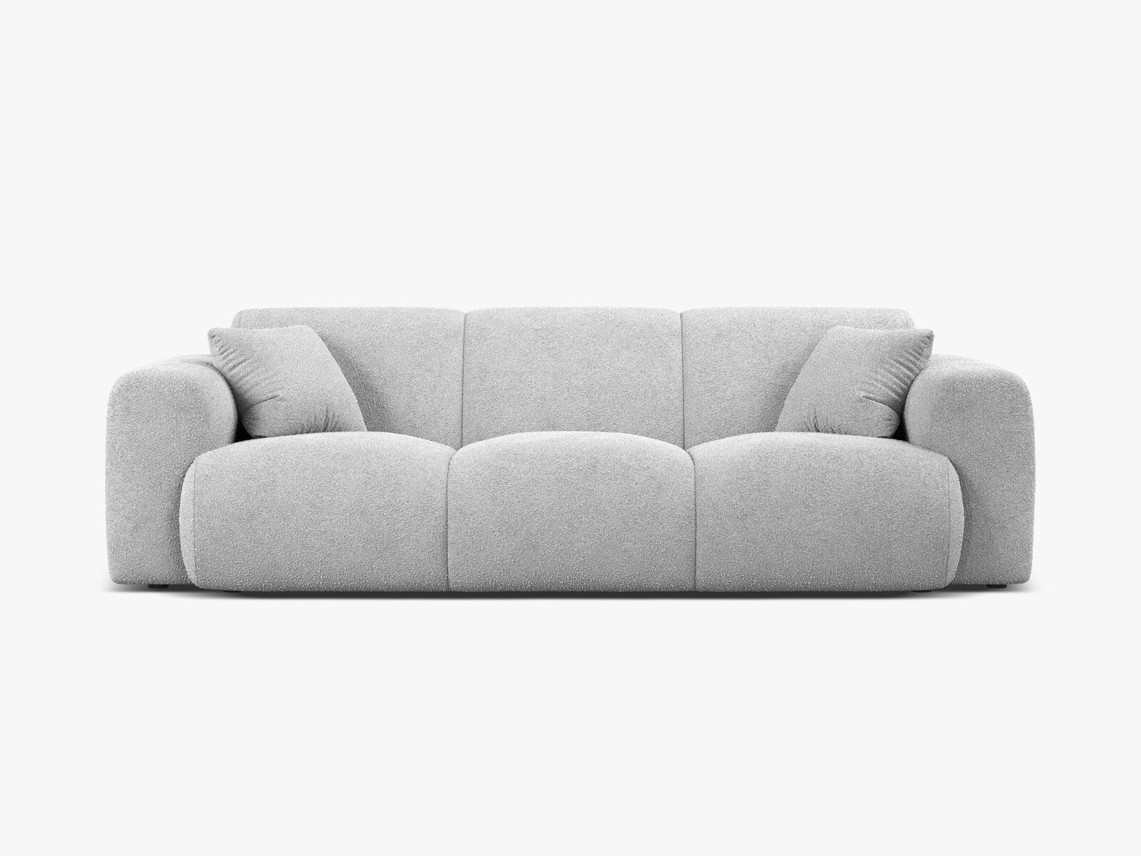 Micadoni Sofa Molino 3-Sitzer Boucle Baloo Hellgrau