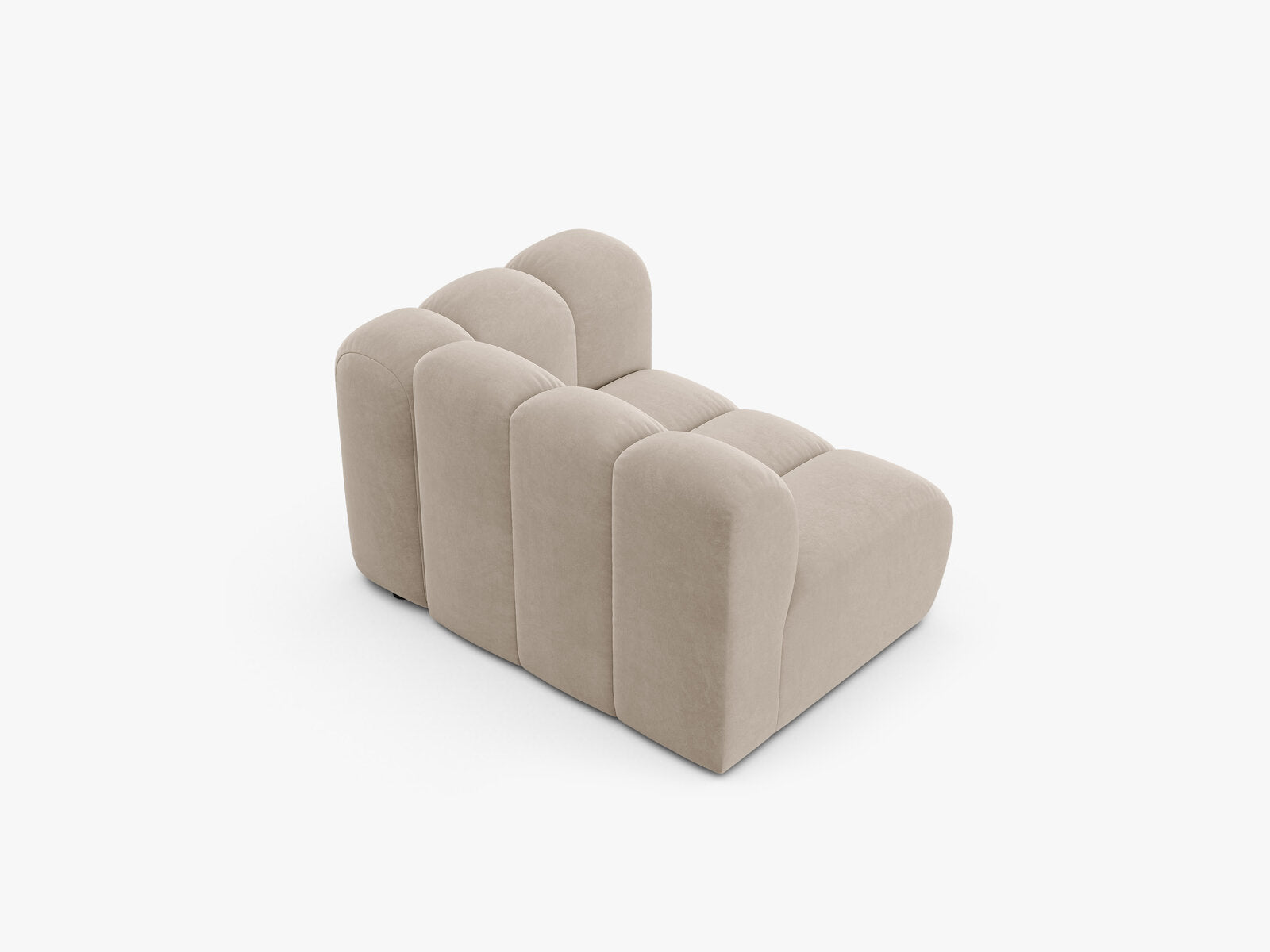 Micadoni Modul Lupine 1-Sitzer Rechts Samt Salvador Beige
