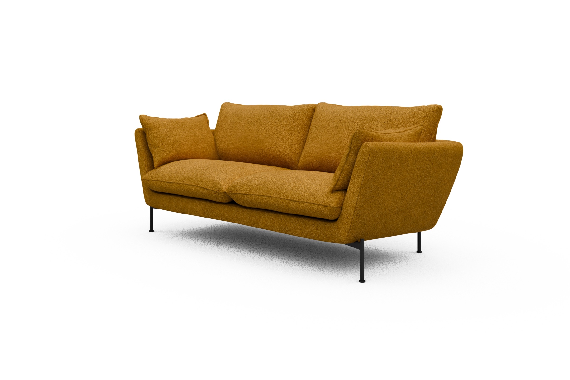 Sofa Anton 2-Sitzer Boucle-Ochre