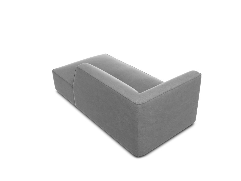 Cosmopolitan Design Chaiselongue Siena Samt Salvador Grau Rechts