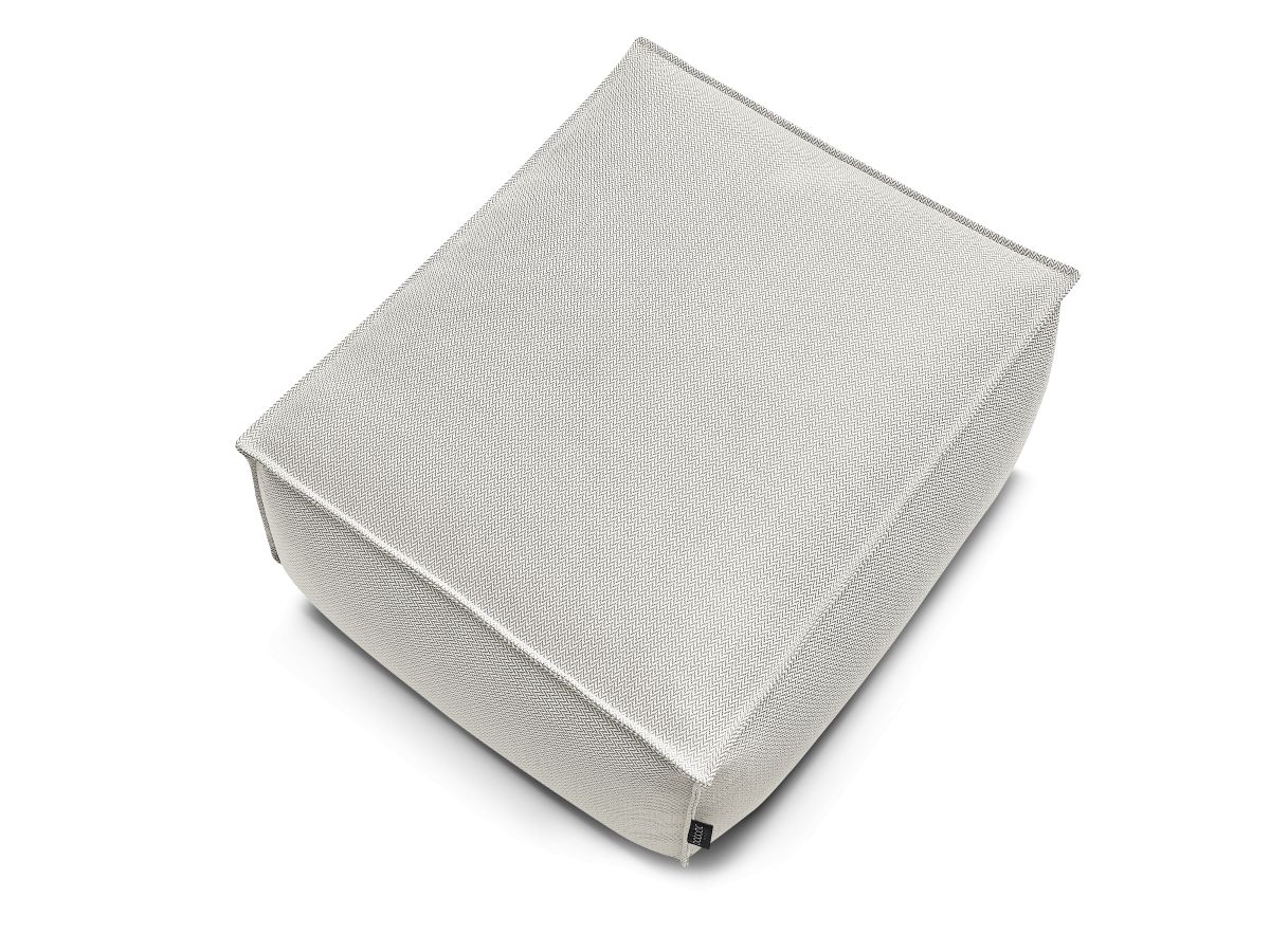 Bobochic Biarritz Pouf Melange-Stoff Beige