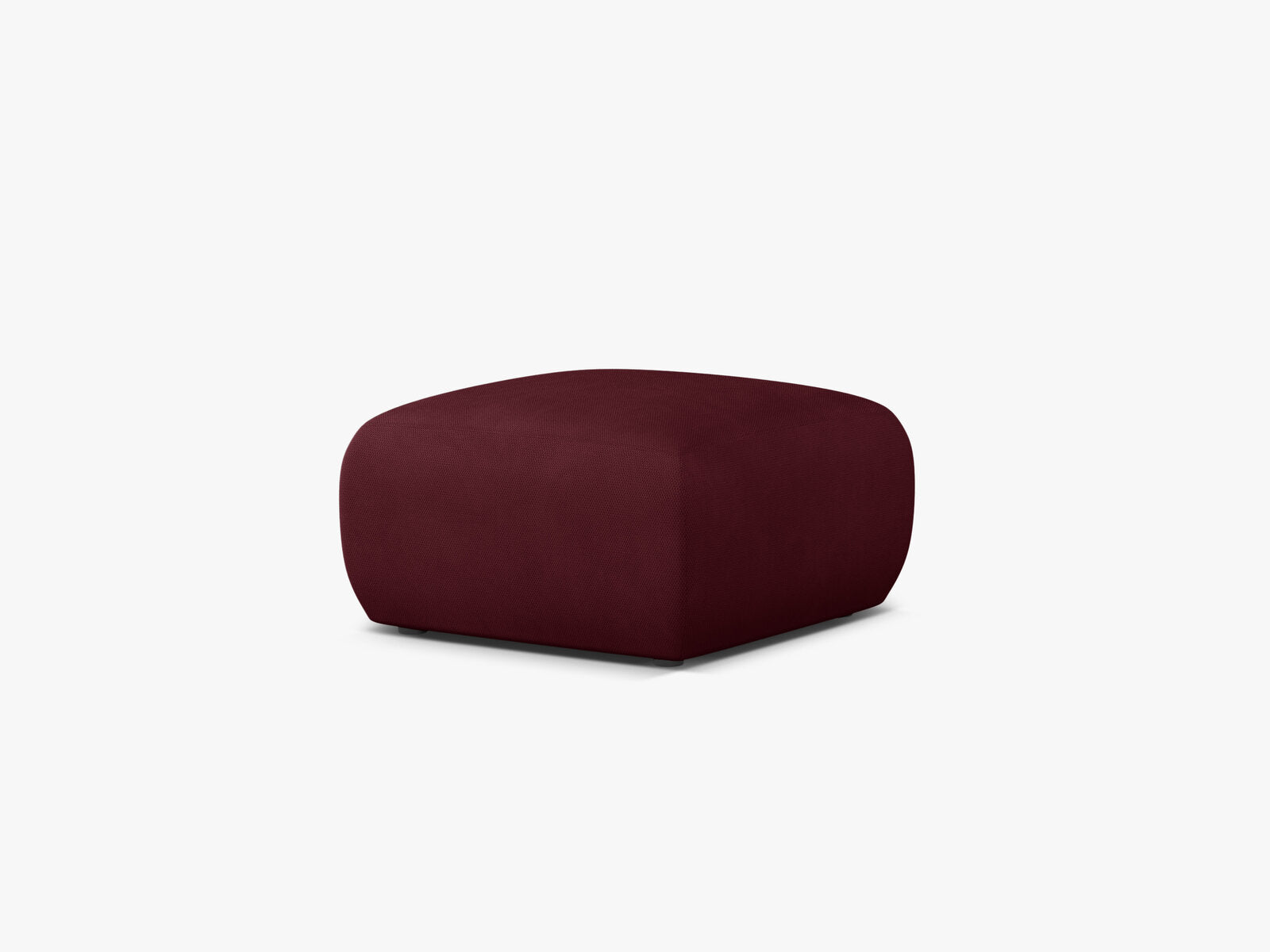 Micadoni Hocker Molino Medium Strukturierter Stoff Rebel Bordeaux
