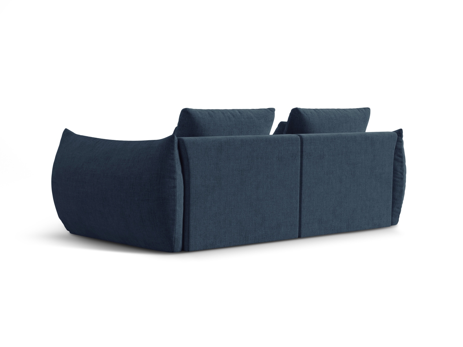 Micadoni Sofa Bloom 3-Sitzer Strukturierter Stoff Dunkelblau