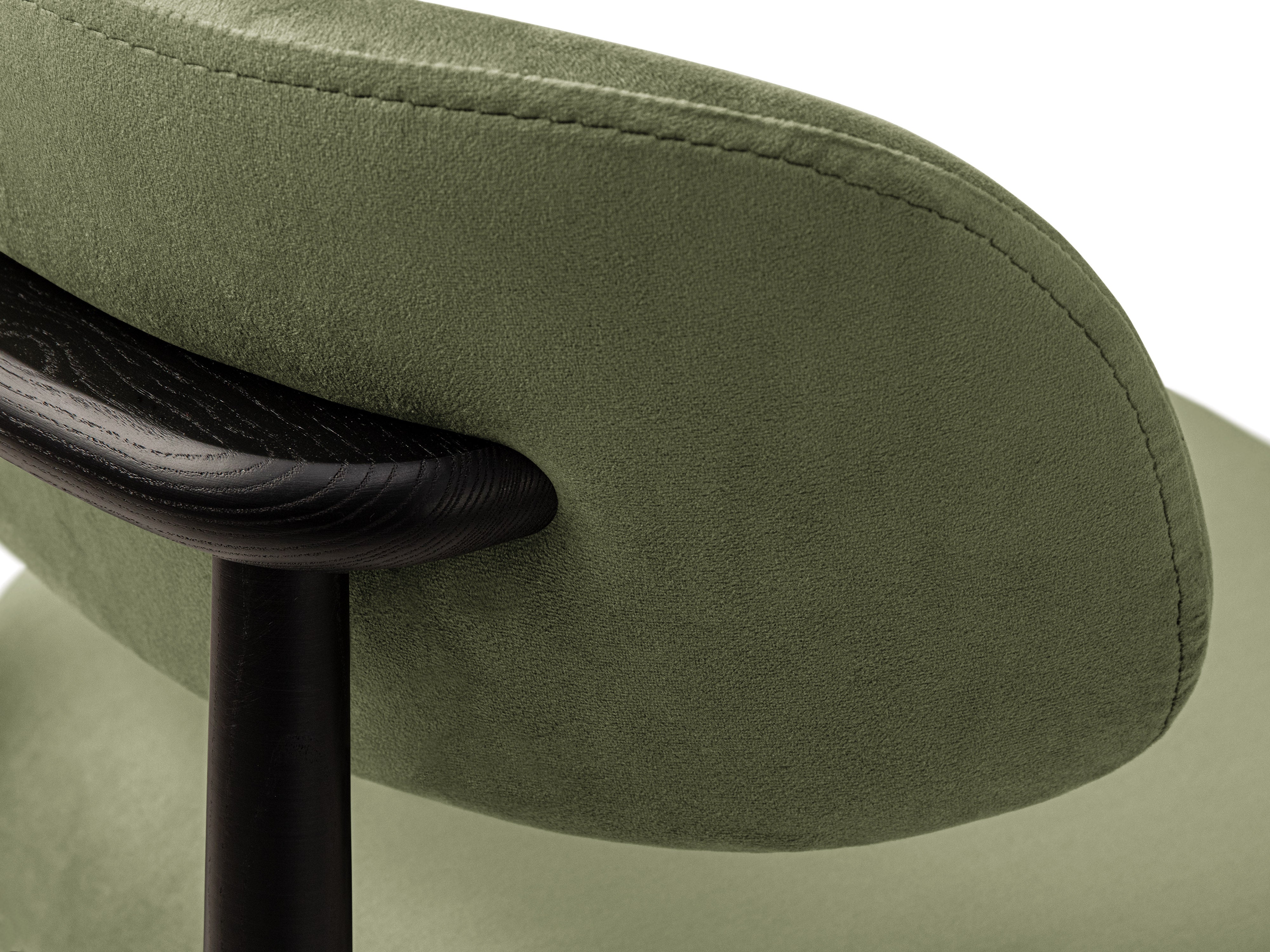 Micadoni Stuhl Evan Samt Magic Velvet Grün Schwarzes Buchenholz