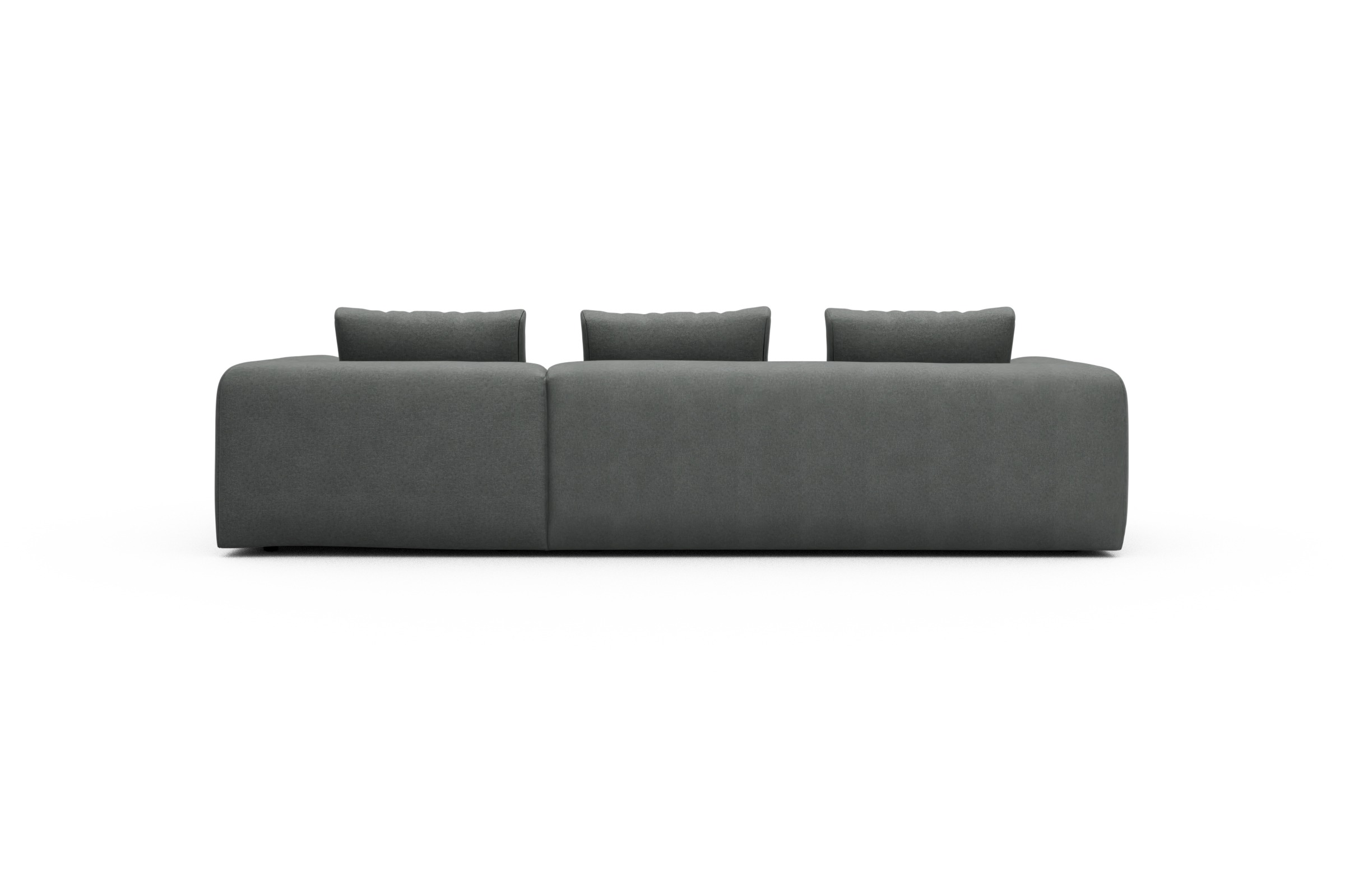 Ecksofa Fred Chaiselongue rechts mit 2,5-Sitzer Satya-Steel