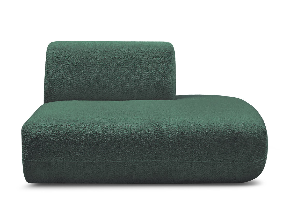 Bobochic Anda Sofamodul 2-Sitzer Chenille Dunkelgrün Ecke rechts