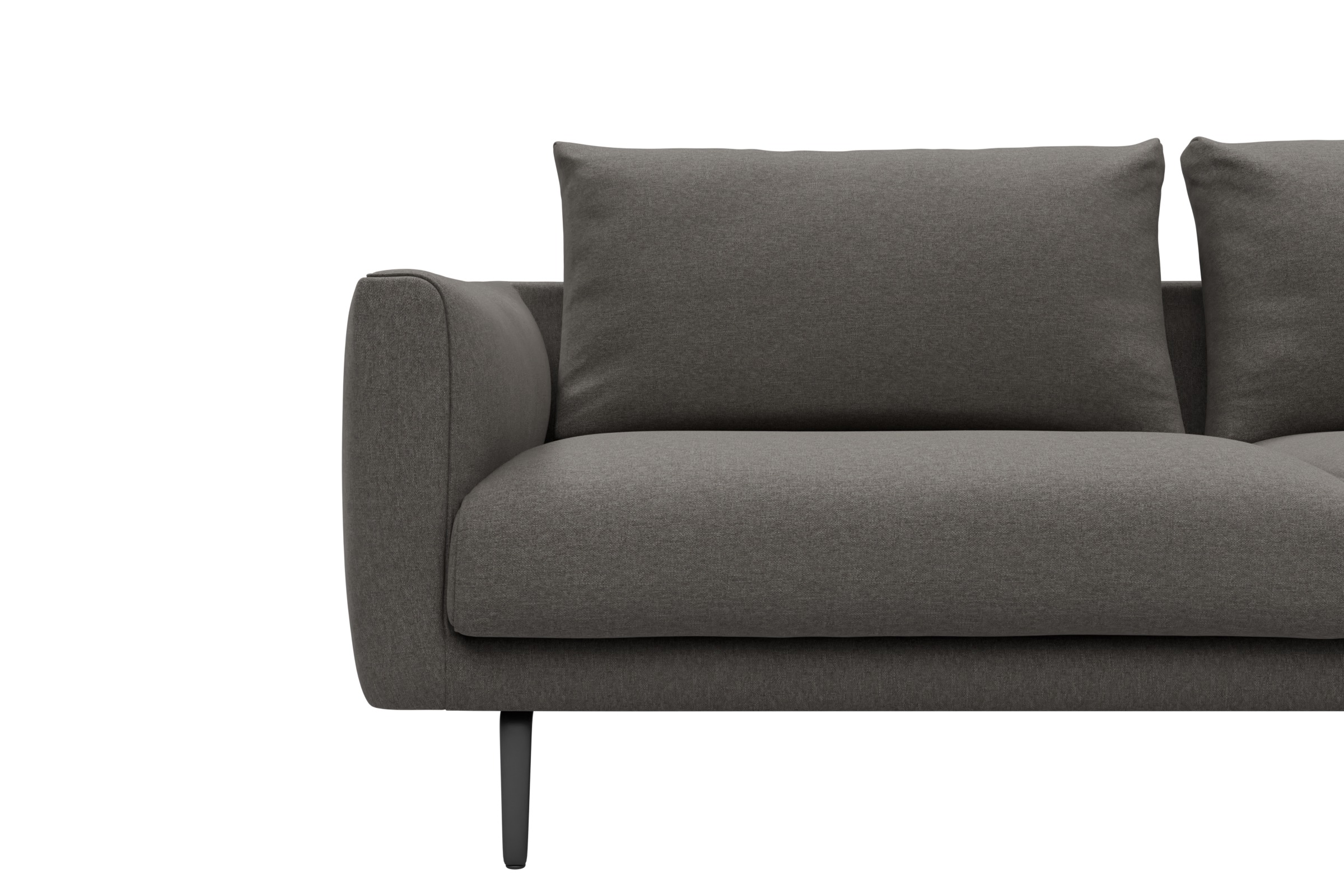 Ecksofa Karl Chaiselongue rechts mit 2,5-Sitzer Satya-Taupe