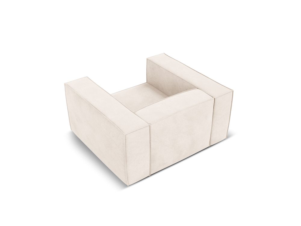 Cosmopolitan Design Sessel Turin Strukturierter Stoff Rosario Helles Beige