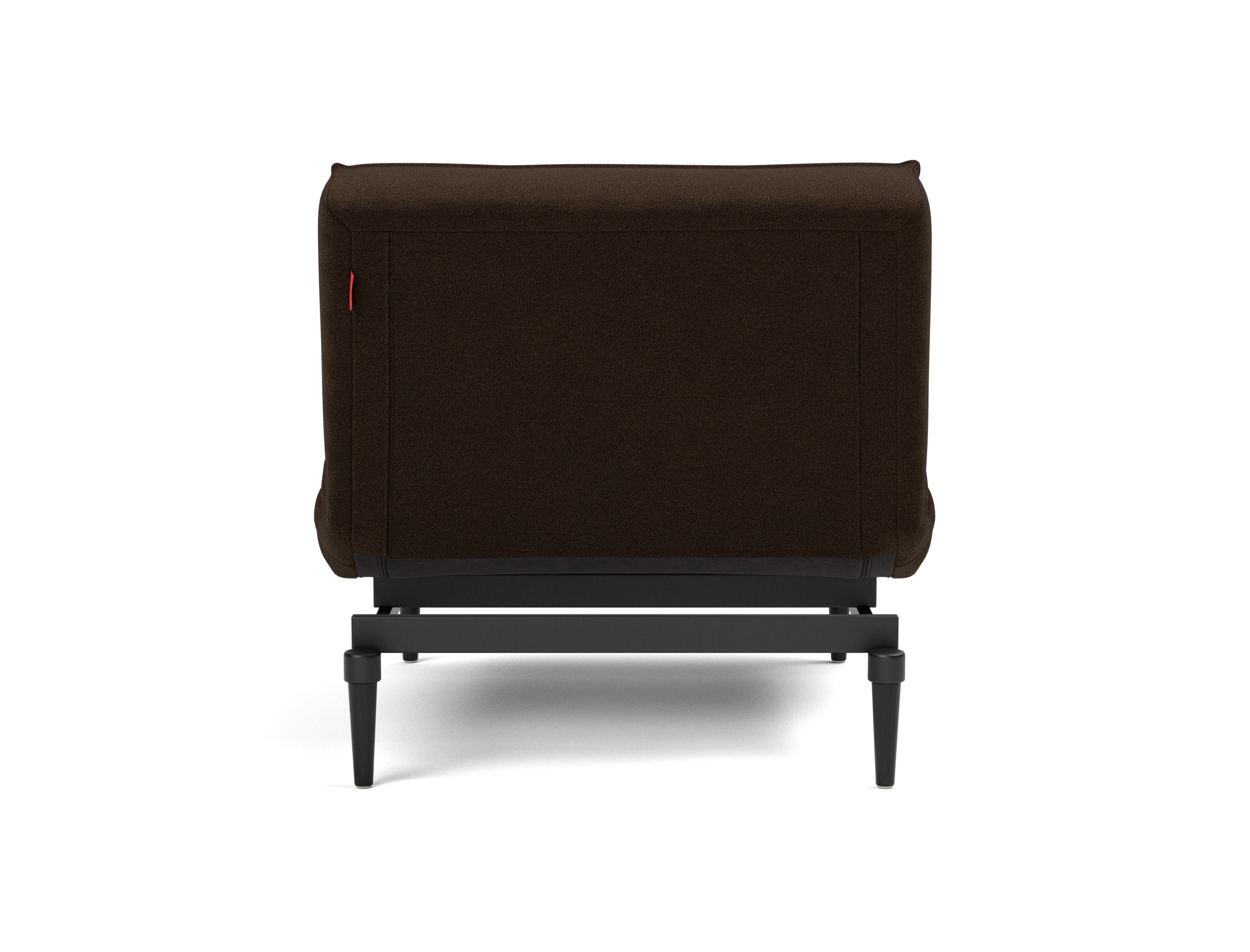 Sessel Splitback Strukturierter Stoff Taura 358-Chocco Beine Styletto Eiche schwarz