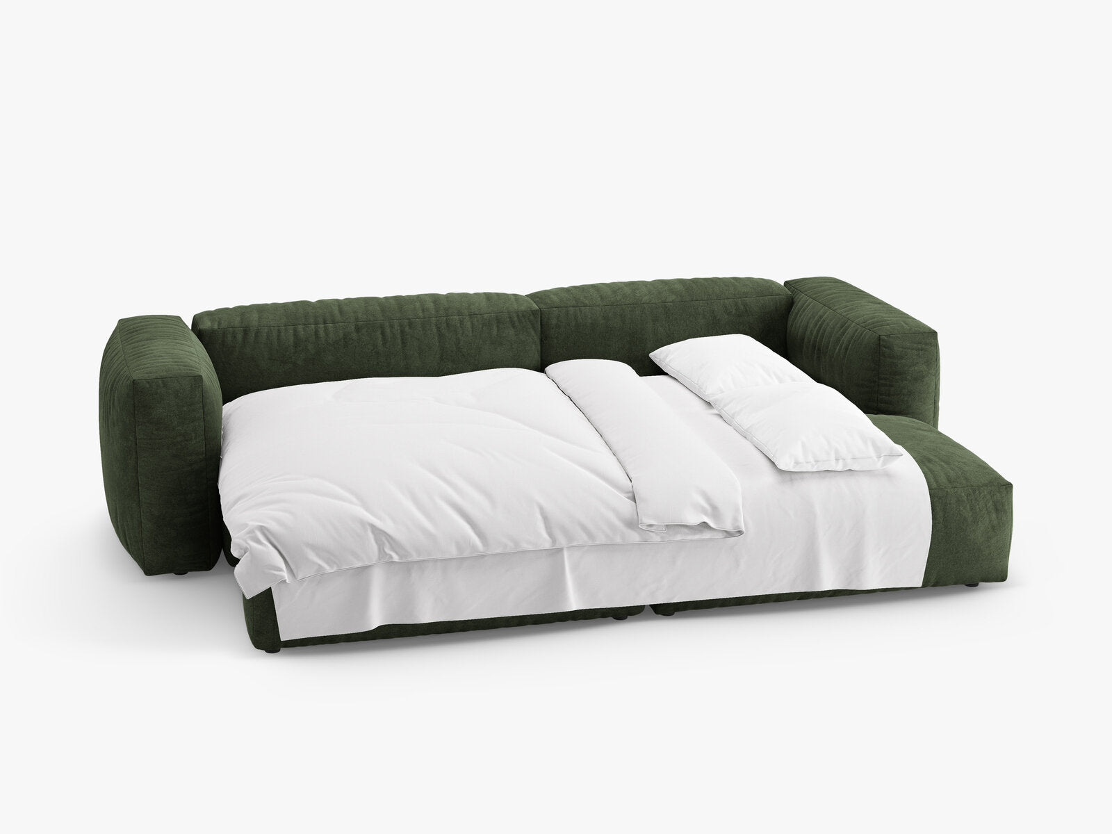 Micadoni Martina Ecksofa 4-Sitzer mit Schlaffunktion Rechts Samt Vogue Grün