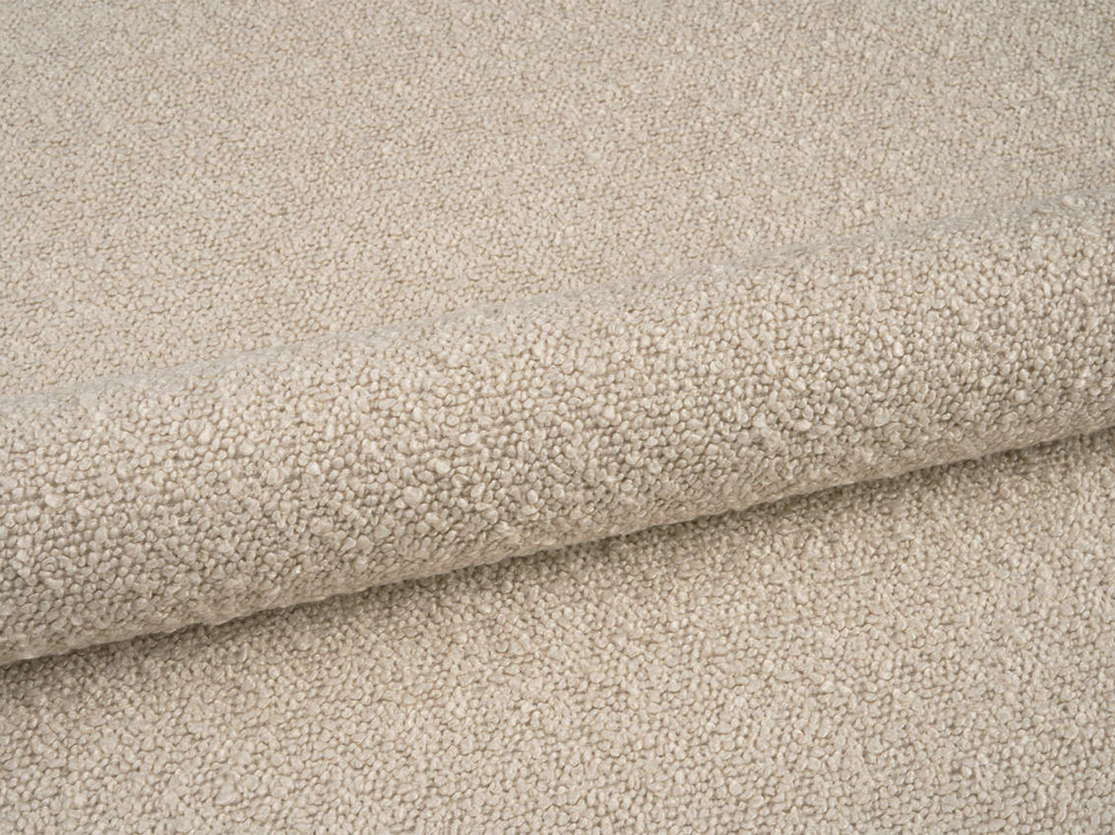 Micadoni Sofa Jodie 3-Sitzer Rechts Boucle Baloo Beige