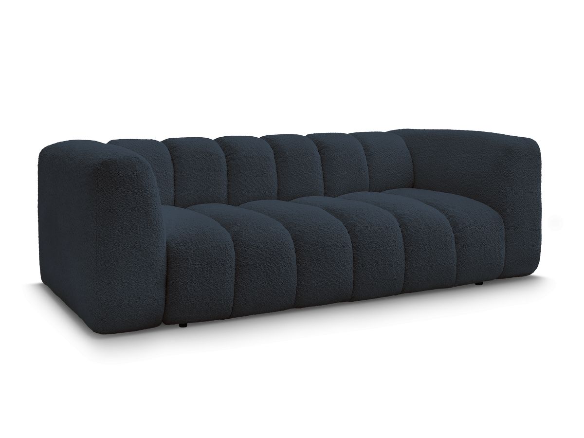 Bobochic Talia Sofa 3-Sitzer Bouclé-Stoff Dunkelblau