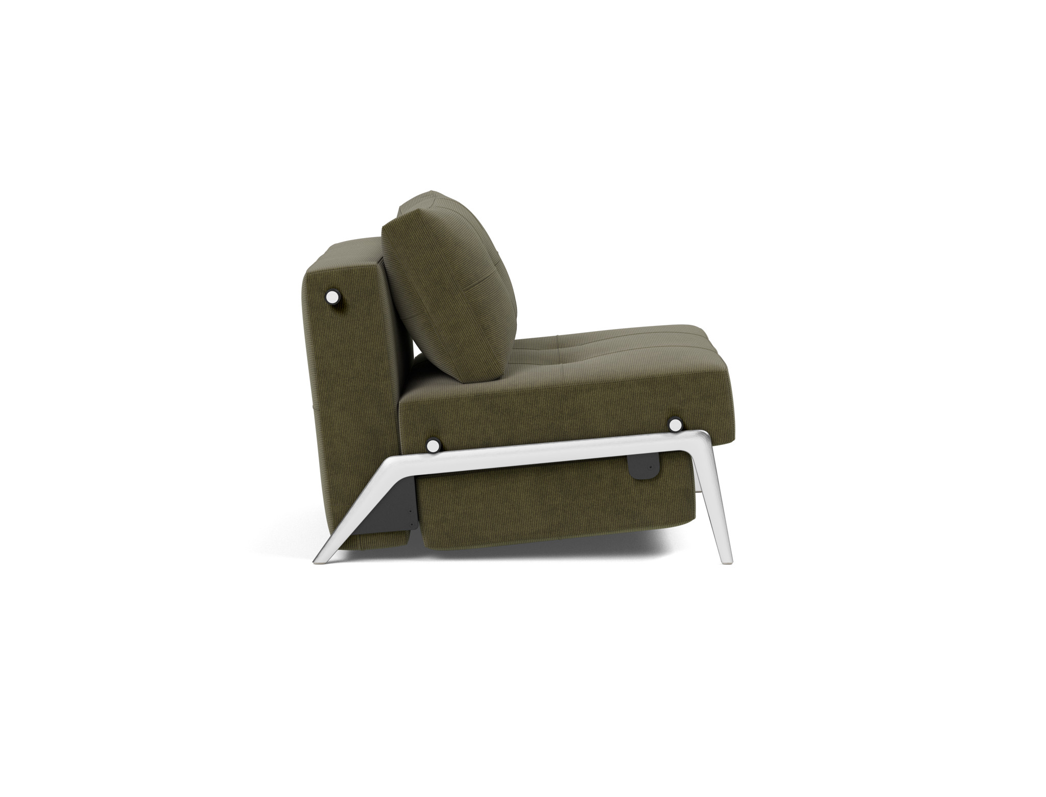 Schlafsessel Cubed 90 Kord Cordufine 316-Pine-Green Beine Aluminium