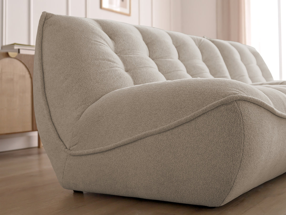 Bobochic Serena Ecksofa Melange-Stoff Taupe