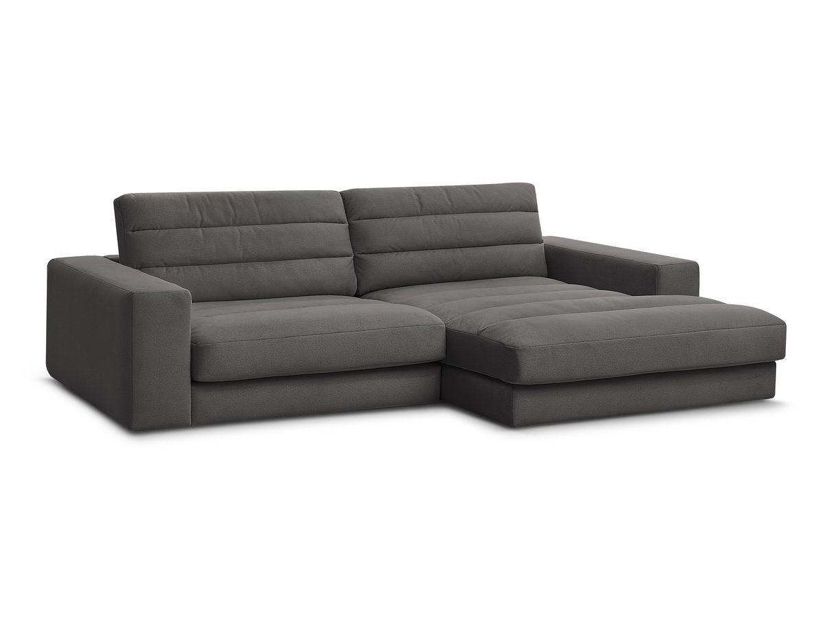 Bobochic Sierra Ecksofa Samt Schwarz Ecke rechts