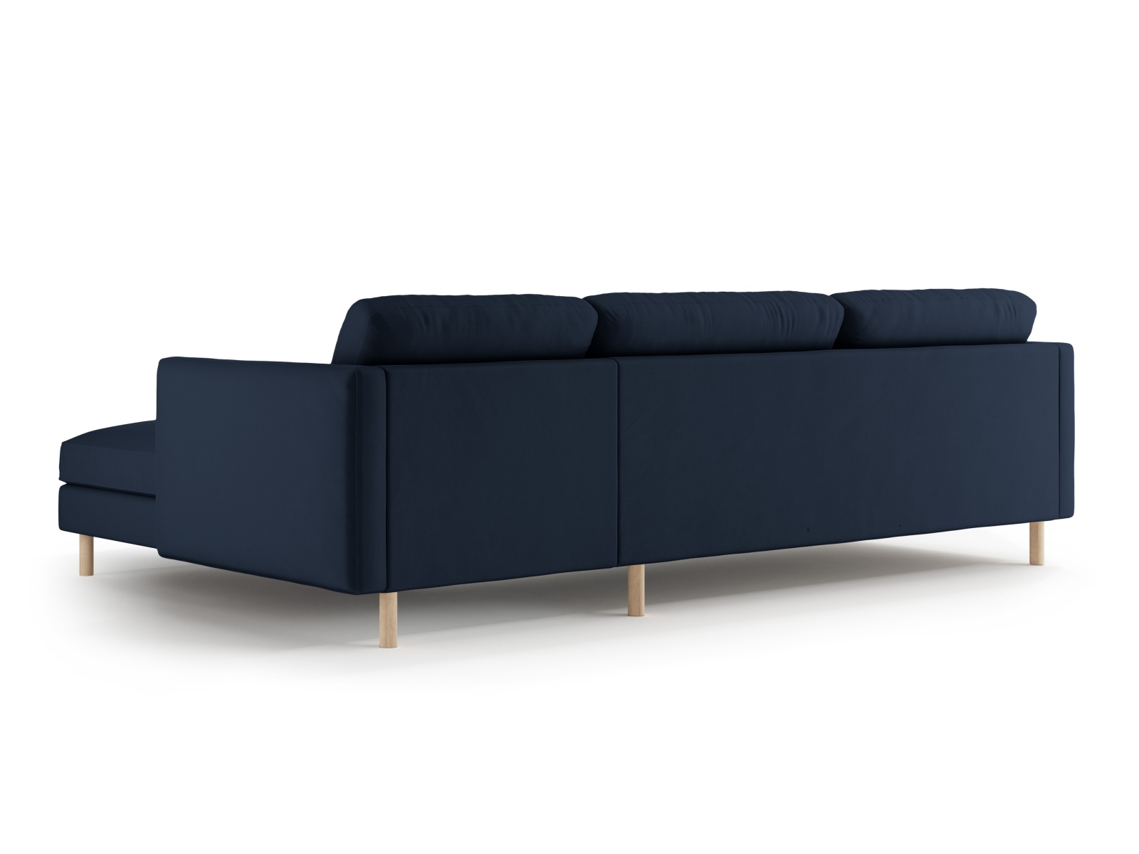 Micadoni Ecksofa Eden 4-Sitzer Rechts Samt Dunkelblau