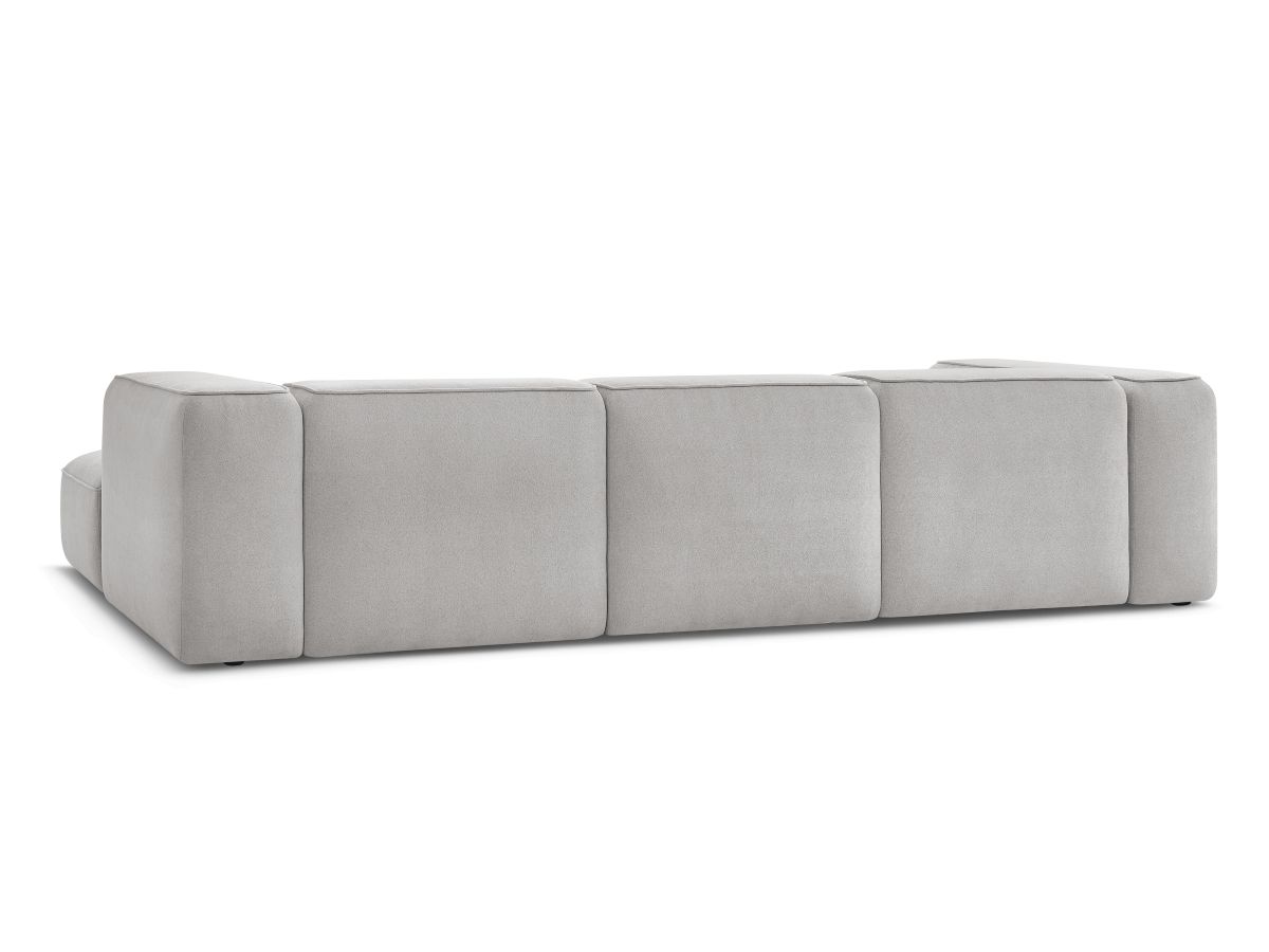 Bobochic Zephyr Wohnlandschaft mit Pouf Strukturstoff Hellgrau
