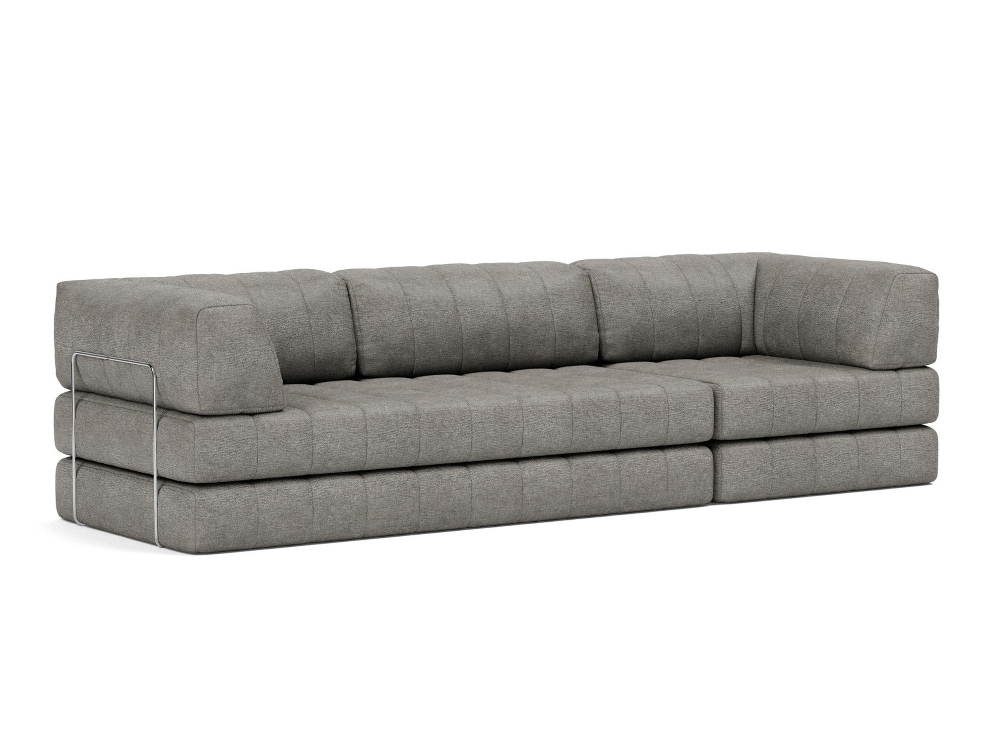 Schlafsofa CozyPad Grand mit Armlehnen Flachgewebe Avella 282-Warm-Grey