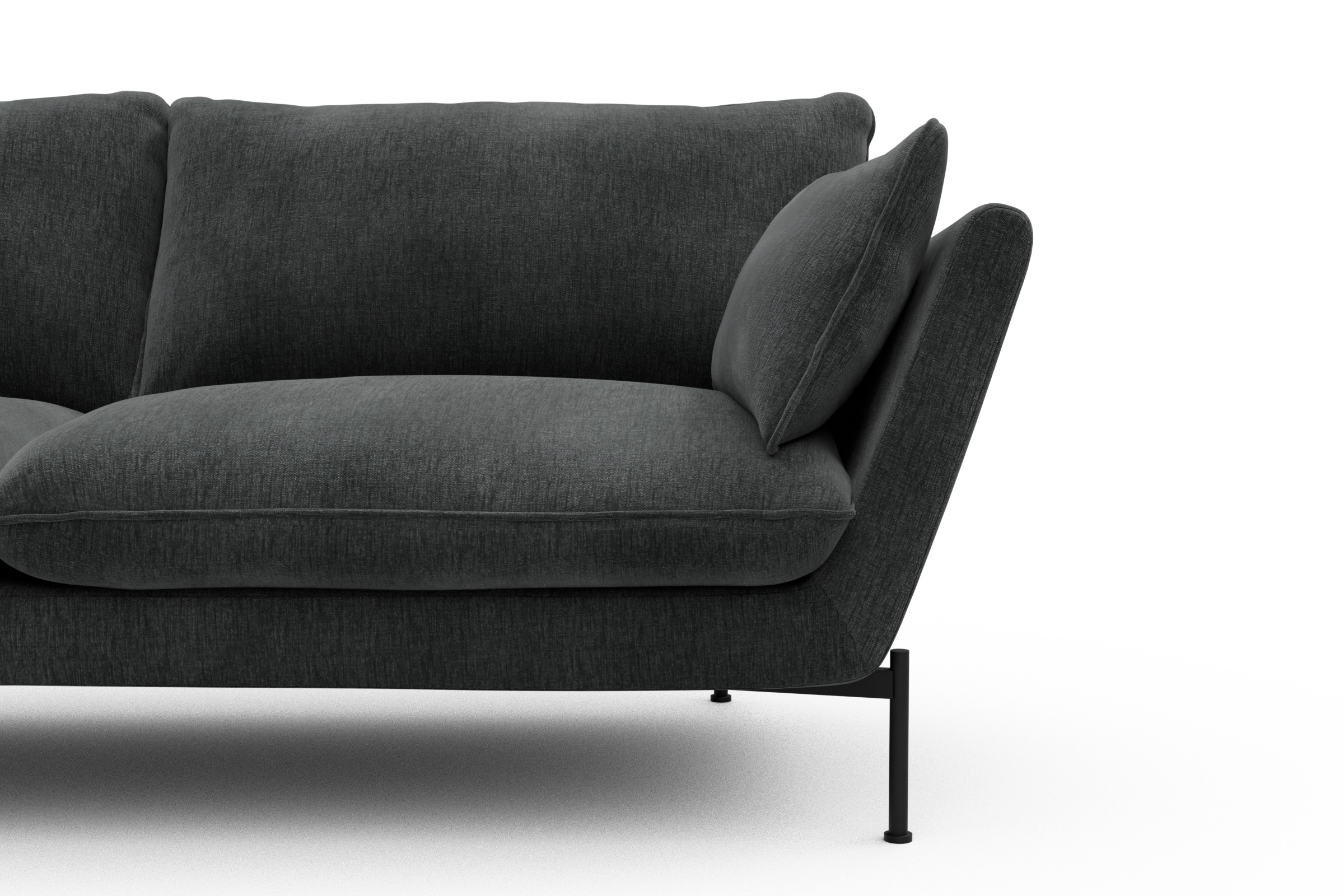 Sofa Anton 3-Sitzer Smooth-Deep-Warm-Grey